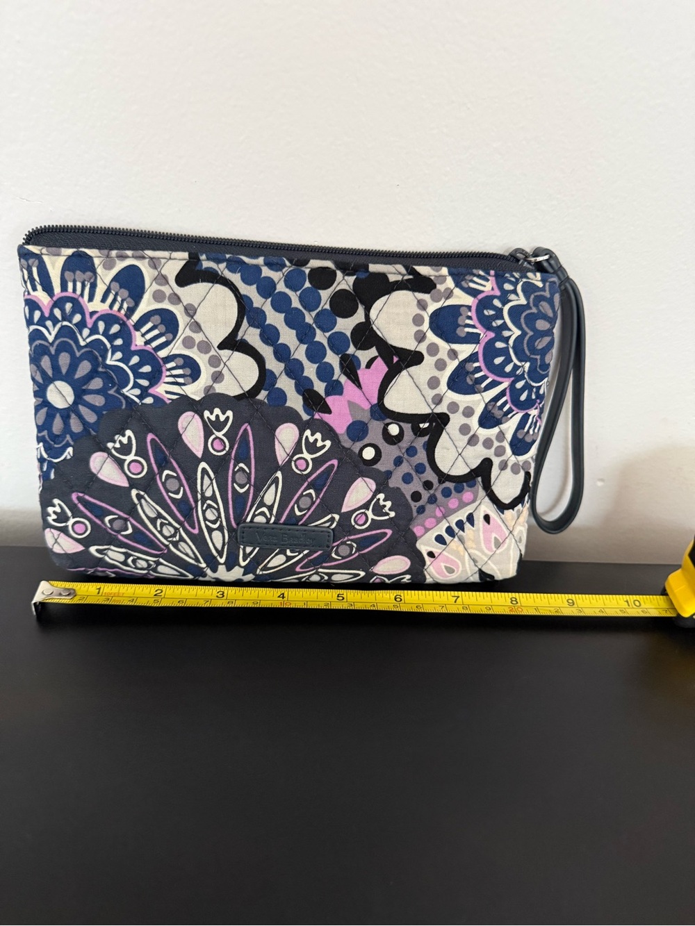 Vera Bradley Floral Wristlet Clutch in Navy, Pink & Cream